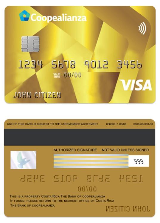 Costa Rica Coopealianza visa gold card